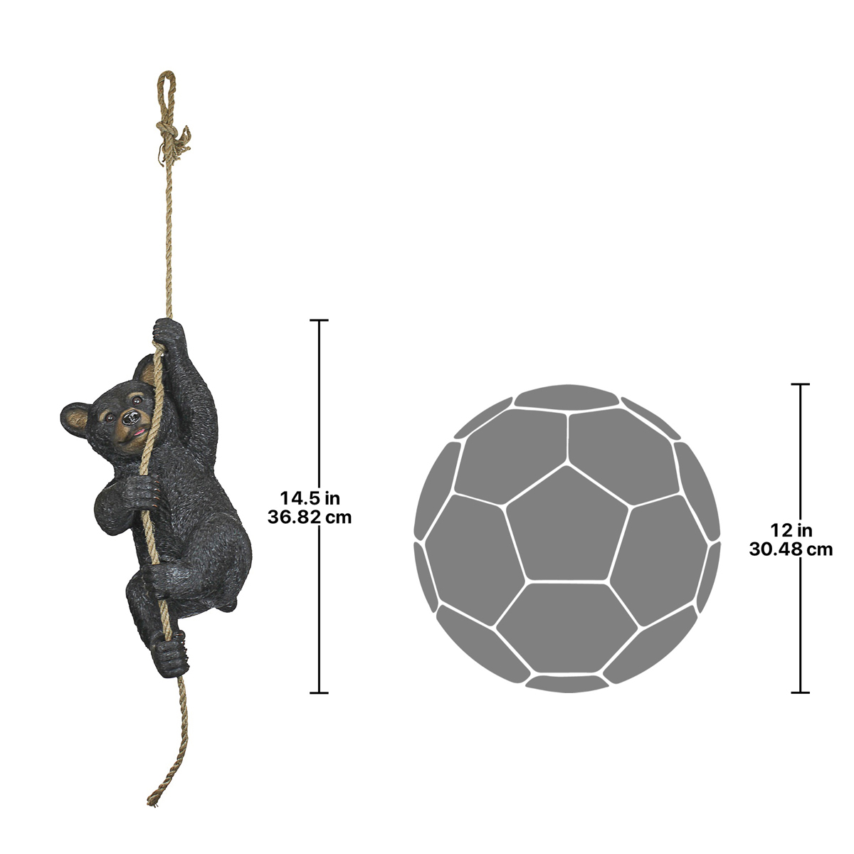 Image Thumbnail for Swinging Bocephus Bear On Rope Statue